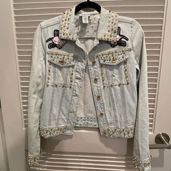 𝅺embellished Belle Vere Denim jacket - Picture 1 of 10